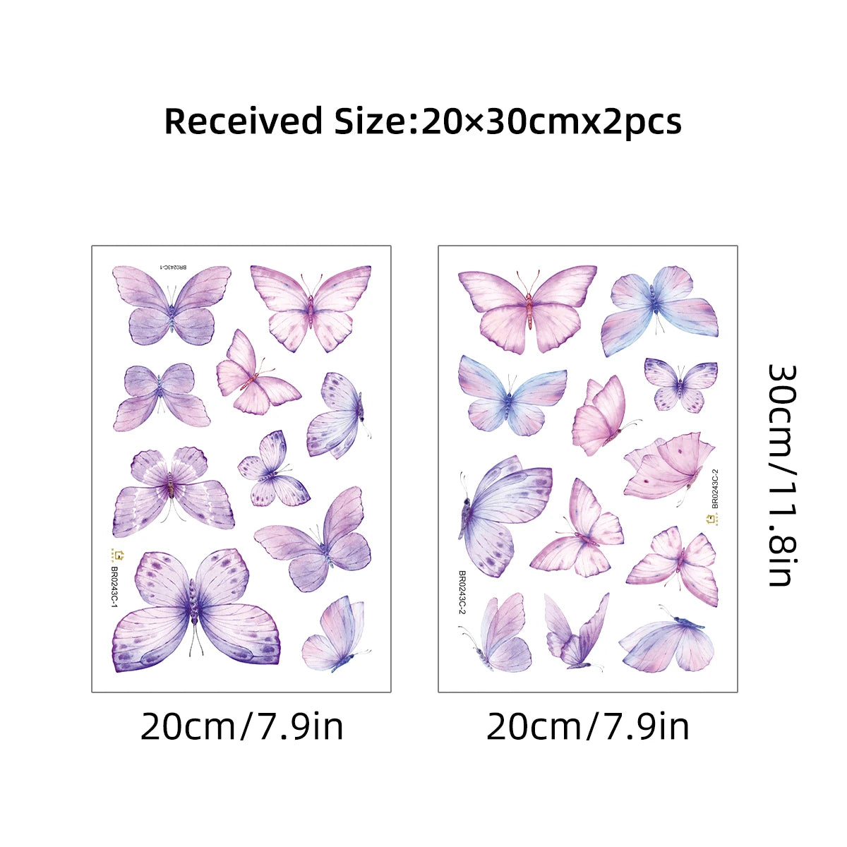 Décoration Murale - ButterfliesSticker™- Violet