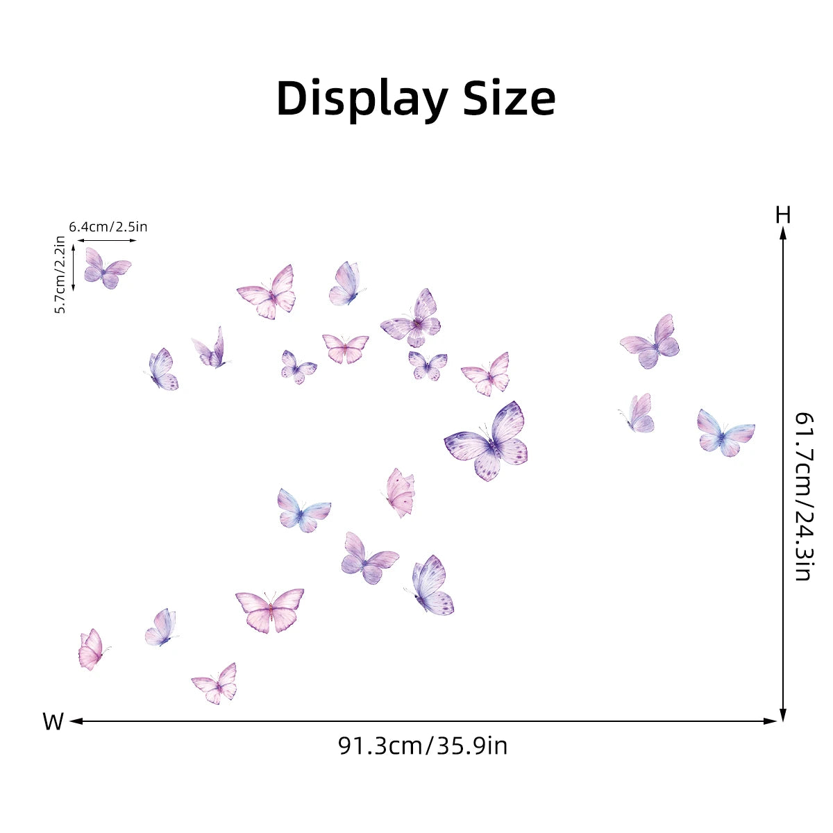 Décoration Murale - ButterfliesSticker™- Violet