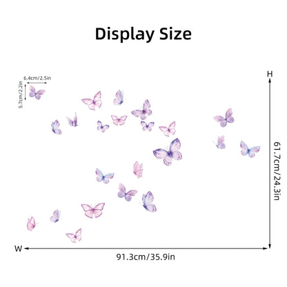 Décoration Murale - ButterfliesSticker™- Violet