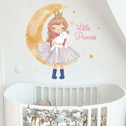 Décoration Murale - PrincesseSticker™- Lune Beige